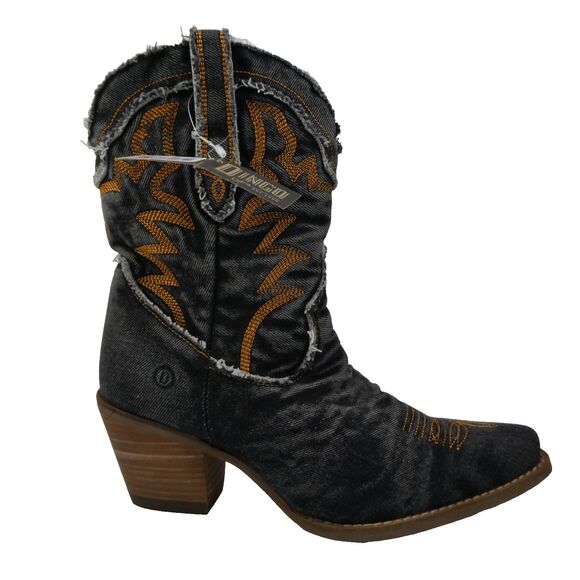 Dingo Women's Ya'll Need Dolly Denim Western Boot DI950 US: 9.5 M, Black/Orange - Picture 1 of 11
